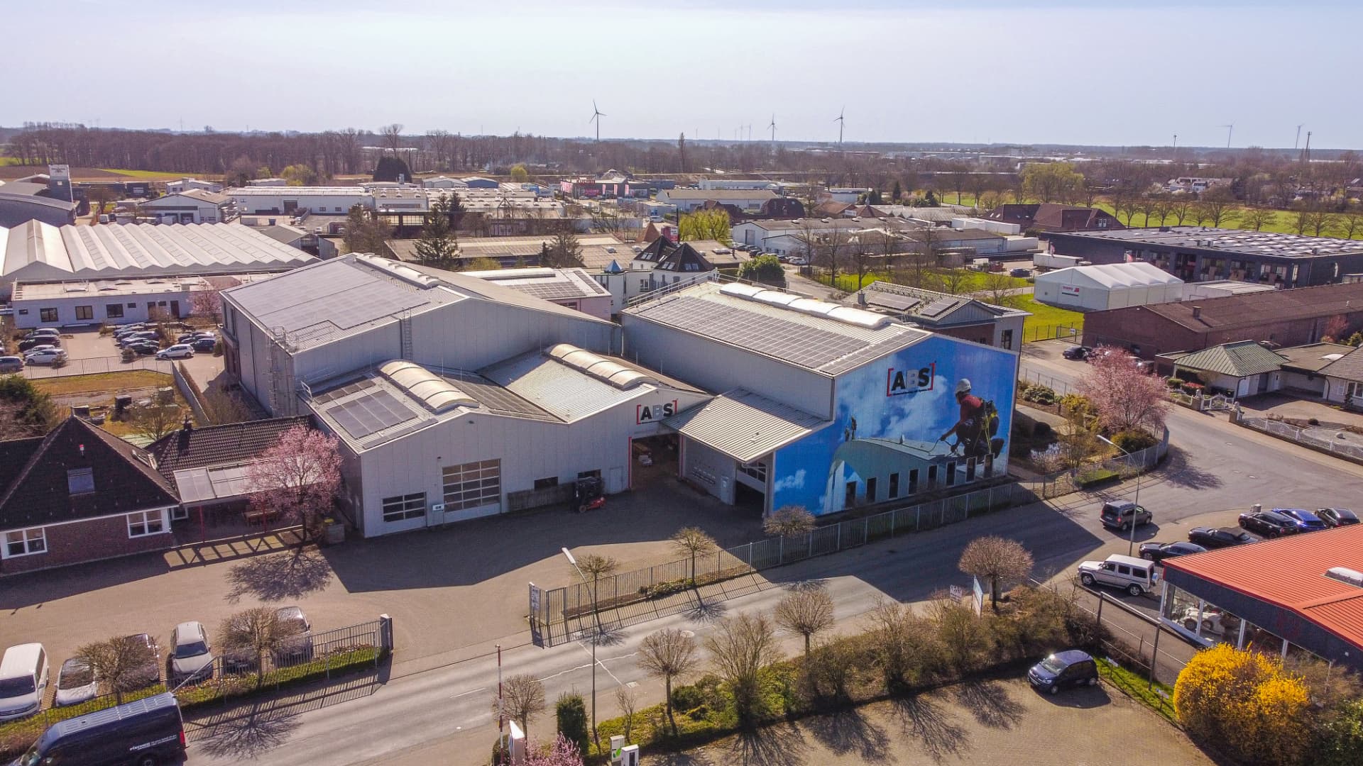 ABS Safety bedrijfslocatie vanuit de lucht